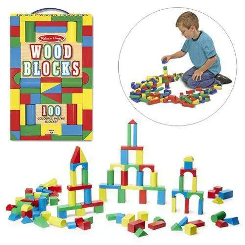 Melissa &amp;amp; Doug - 100 Wood Blocks Set