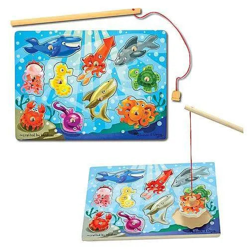 Melissa &amp;amp; Doug - Magnetic Wooden Fishing Game and Puzzle