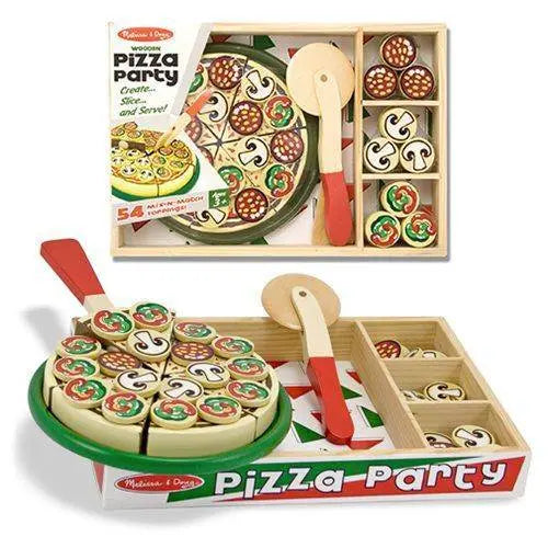 Melissa &amp;amp; Doug - Pizza Party Wooden Pizza Set