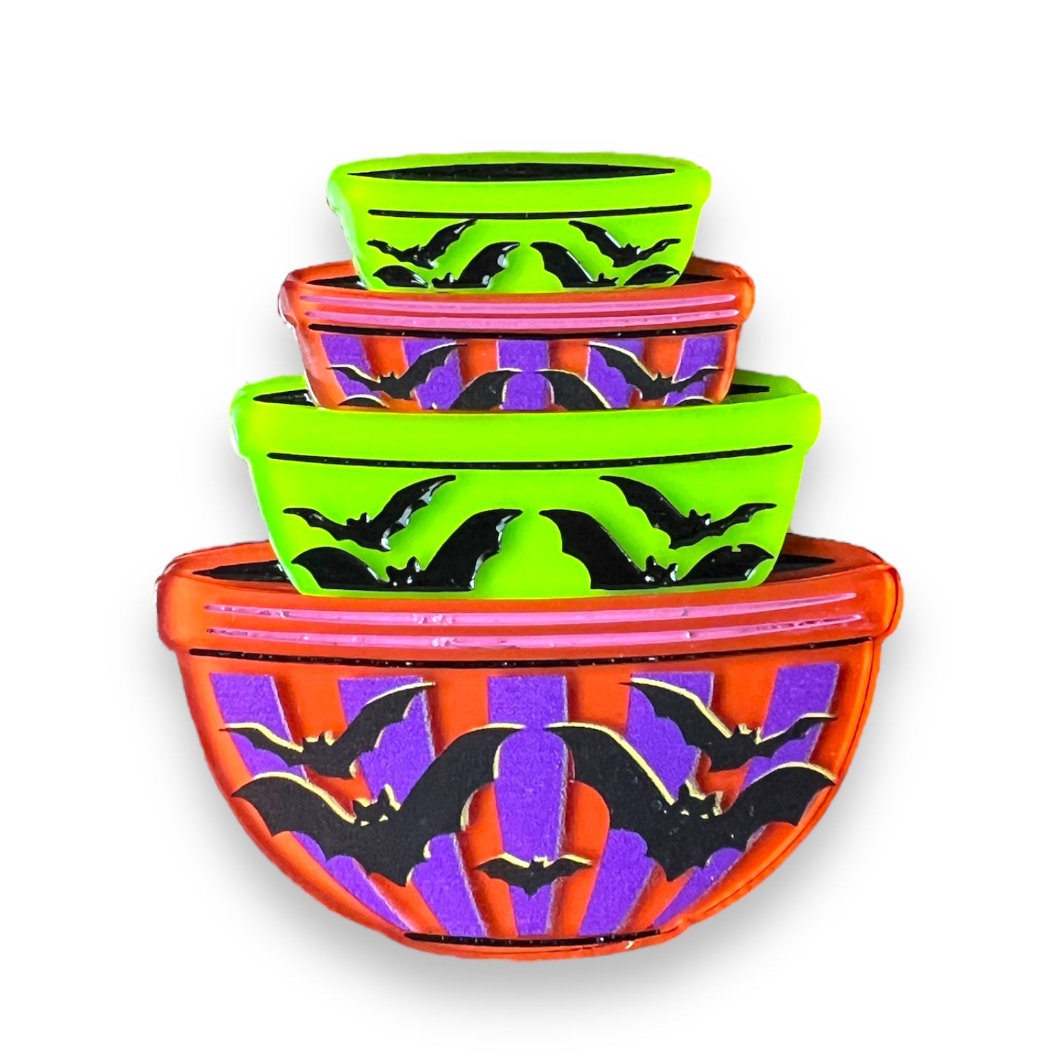 Menacing Mixers Halloween Bowls Brooch by Lipstick &amp;amp; Chrome