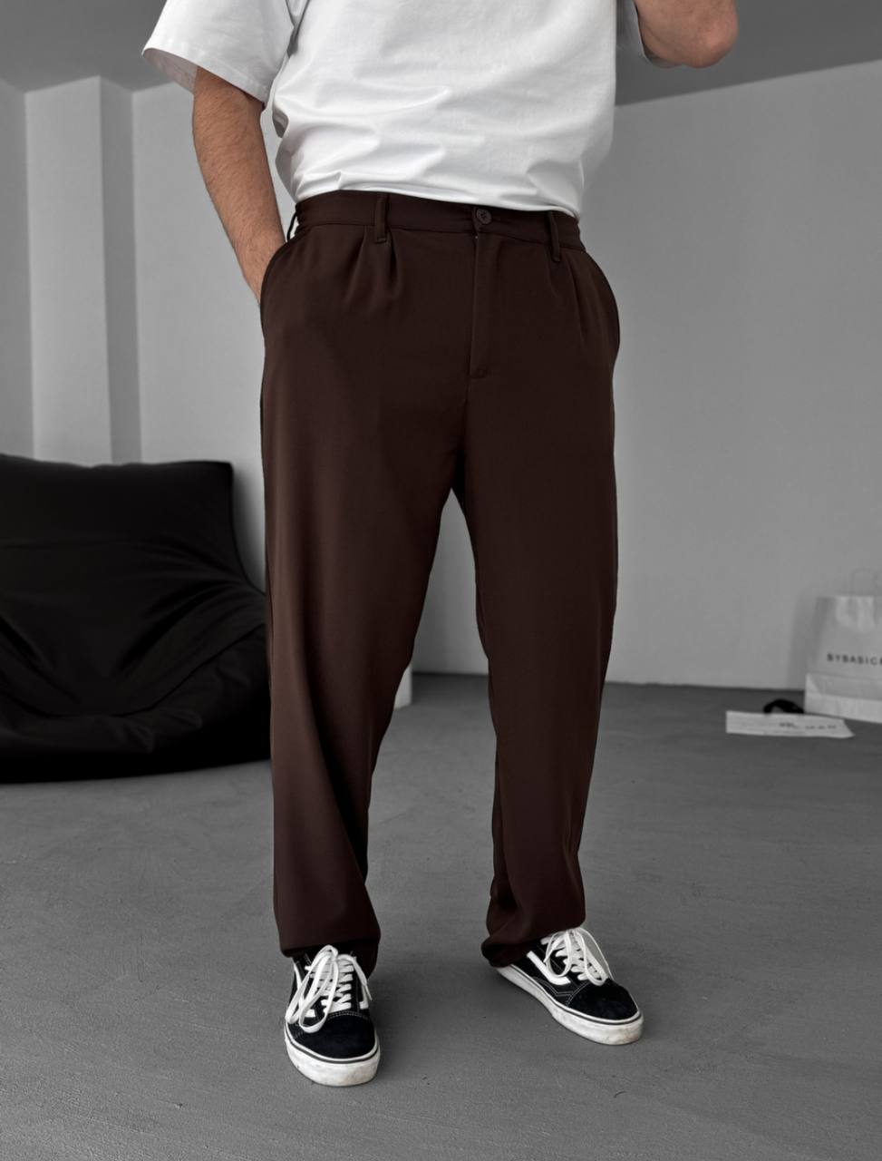 Modern Essential Men&amp;#39;s Pleated Trousers – Tailored Comfort for Everyday Refinement