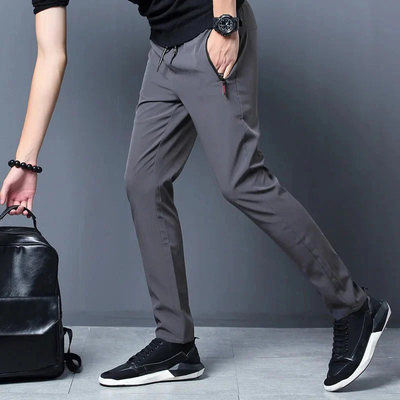 Men&amp;#39;s Casual Pants Stretch Slim Fit Elastic Waist Jogger Korean Classic Blue Black Gray Male Brand Trousers Plus Size 4XL 5XL
