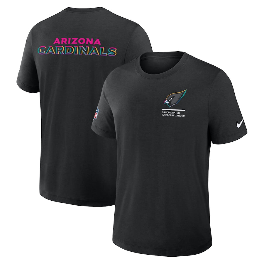 Arizona Cardinals Nike Black 2025 NFL Crucial Catch Tri-Blend Dri-FIT T-Shirt