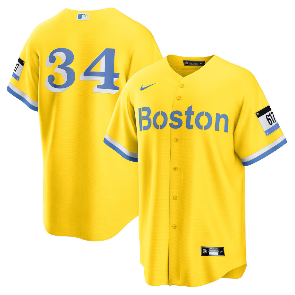 Men&amp;#39;s Boston Red Sox David Ortiz Nike Gold Retired Player City Connect Replica Jersey