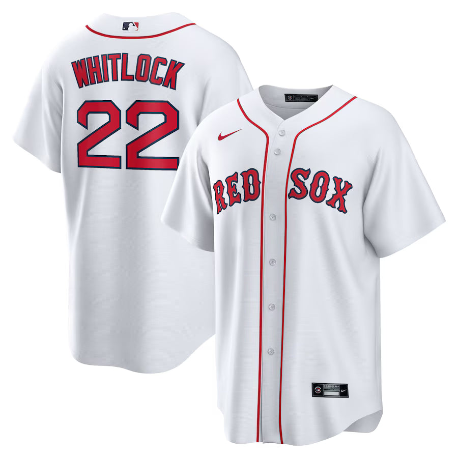 Men&amp;#39;s Boston Red Sox Garrett Whitlock Nike White Home Replica Jersey