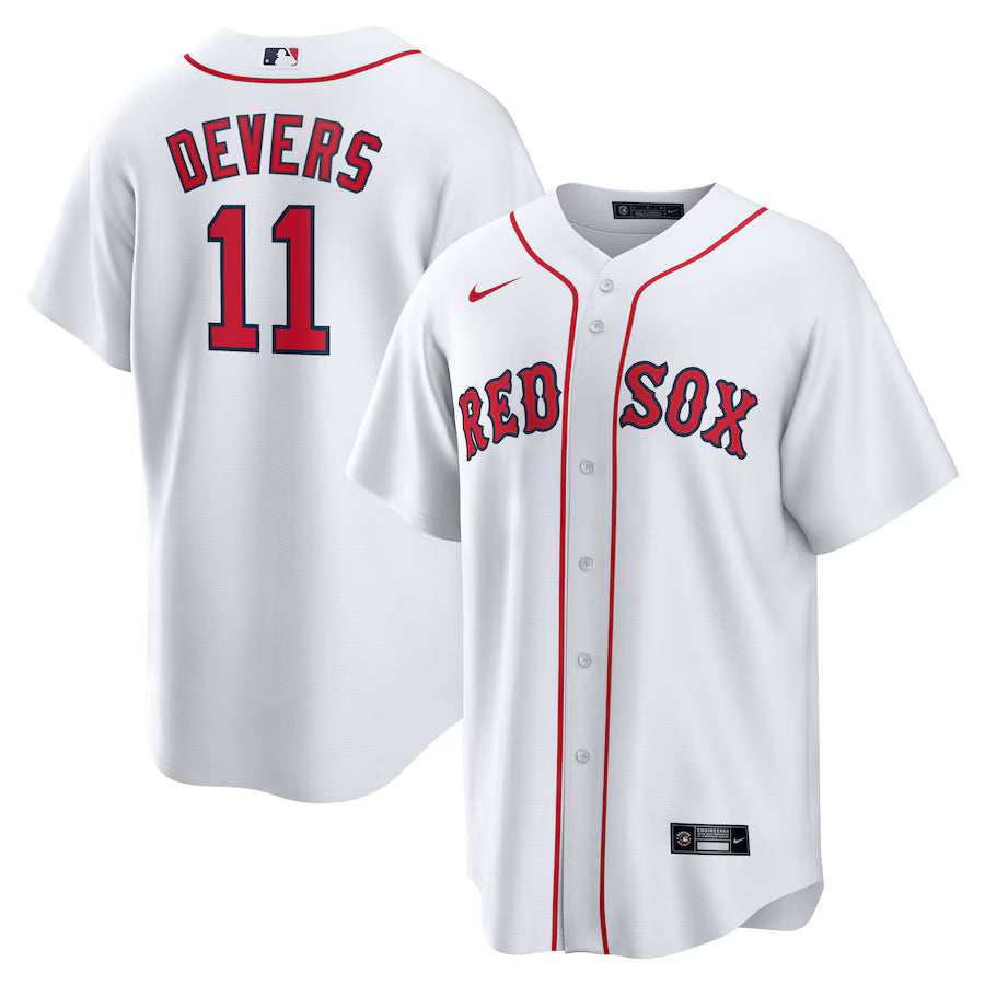 Men&amp;#39;s Boston Red Sox Rafael Devers Nike White Home Replica Jersey