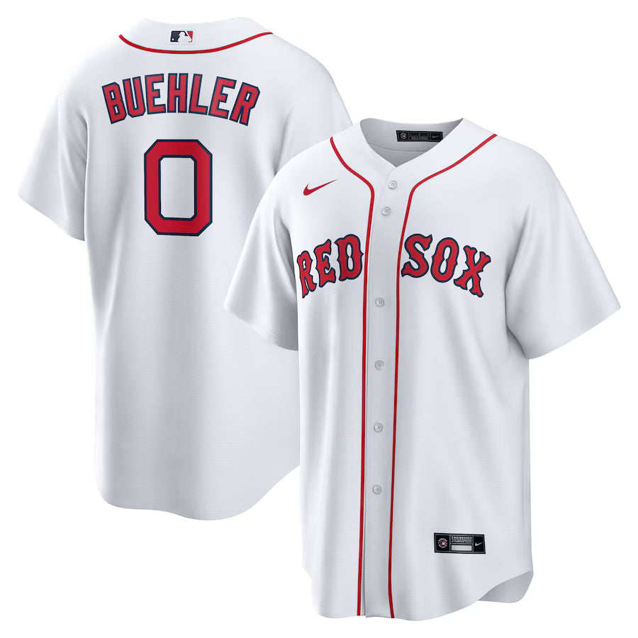 Men&amp;#39;s Boston Red Sox Walker Buehler Nike White Home Replica Jersey