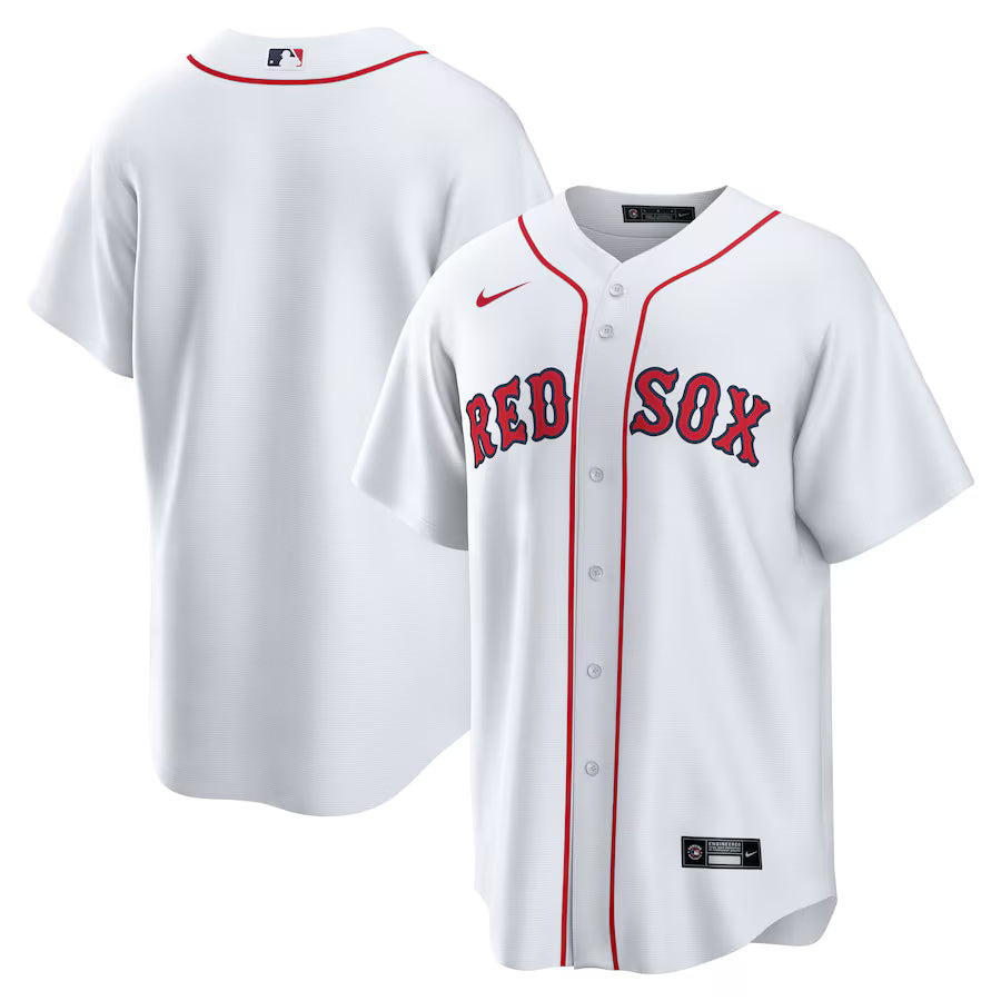 Men&amp;#39;s Boston Red Sox Nike White Home Replica Team Jersey