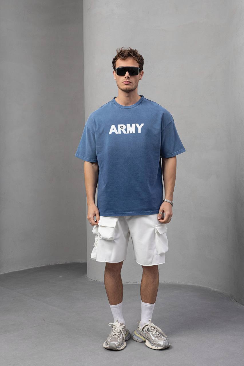 Men&amp;#39;s Oversize &amp;#39;ARMY&amp;#39; Graphic T-Shirt – Anti-War Statement Tee