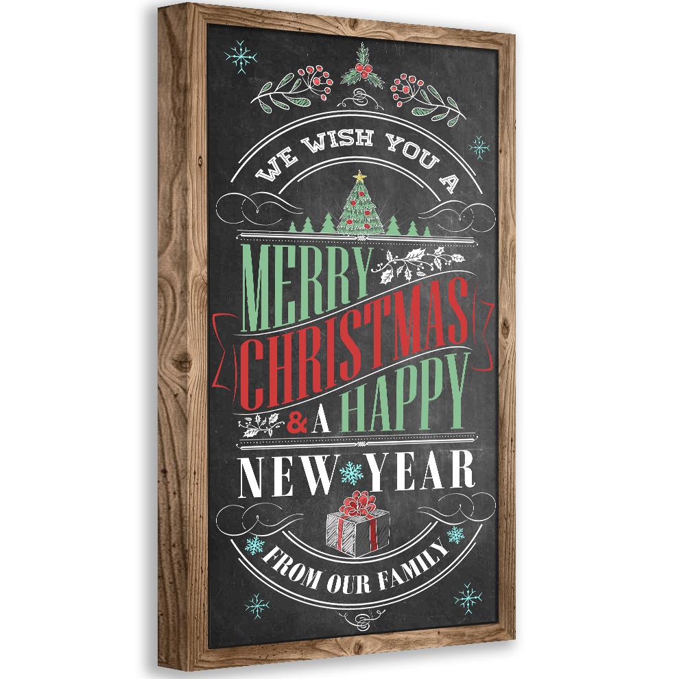 Merry Christmas &amp;amp; A Happy New Year - Canvas