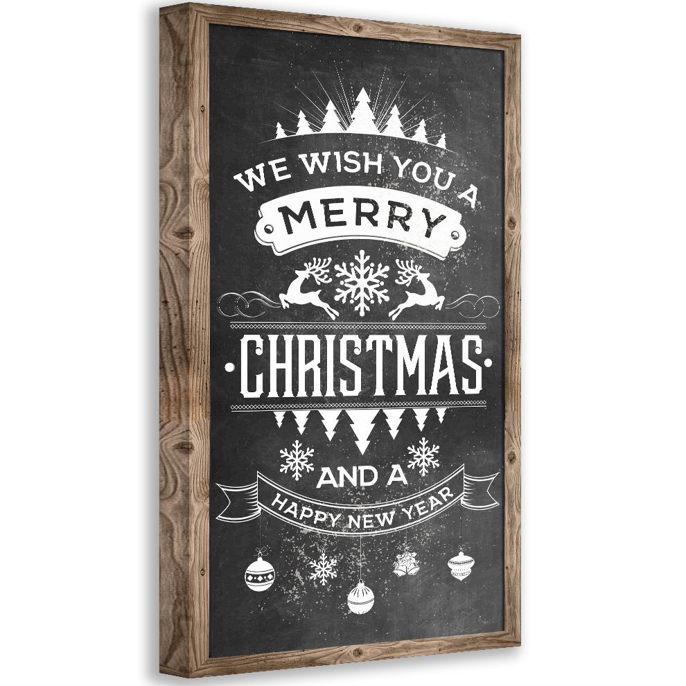 Merry Christmas Happy New Year - Canvas