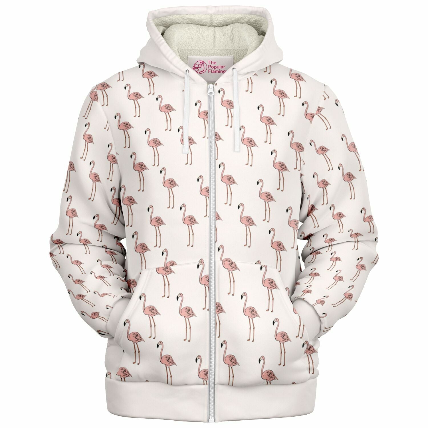 Classic Flamingo Zip-Up Hoodie