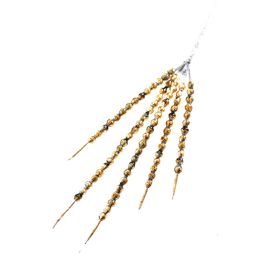 Mid Century Beaded Spray - Gold