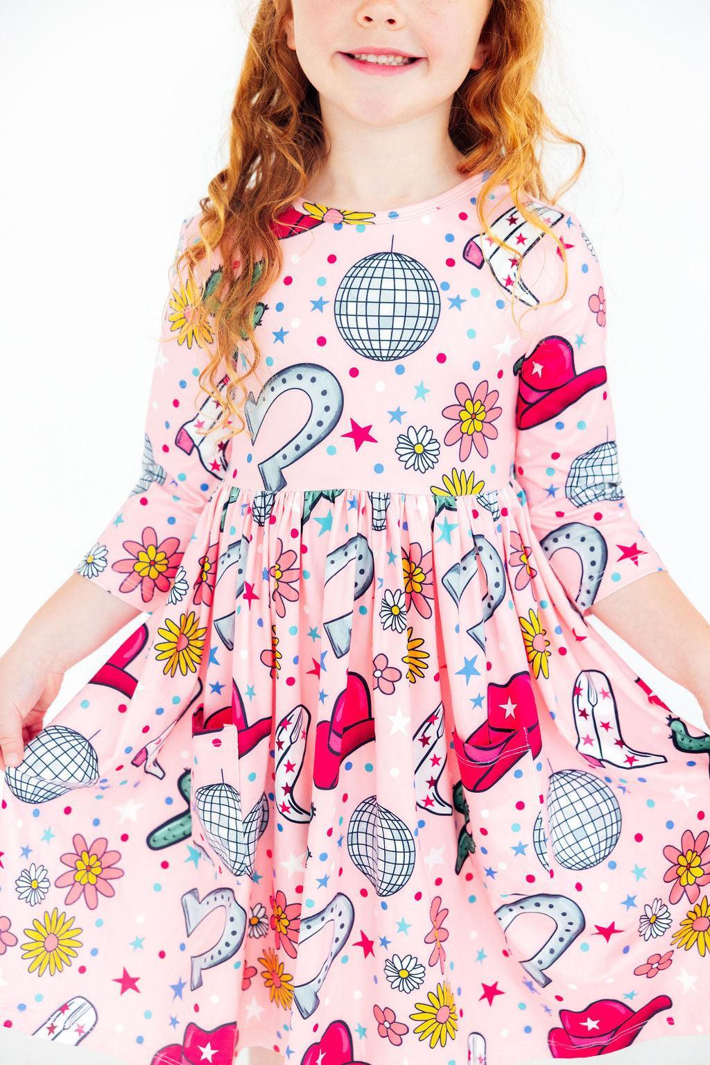 Boots &amp;amp; Bling L/S Pocket Twirl Dress