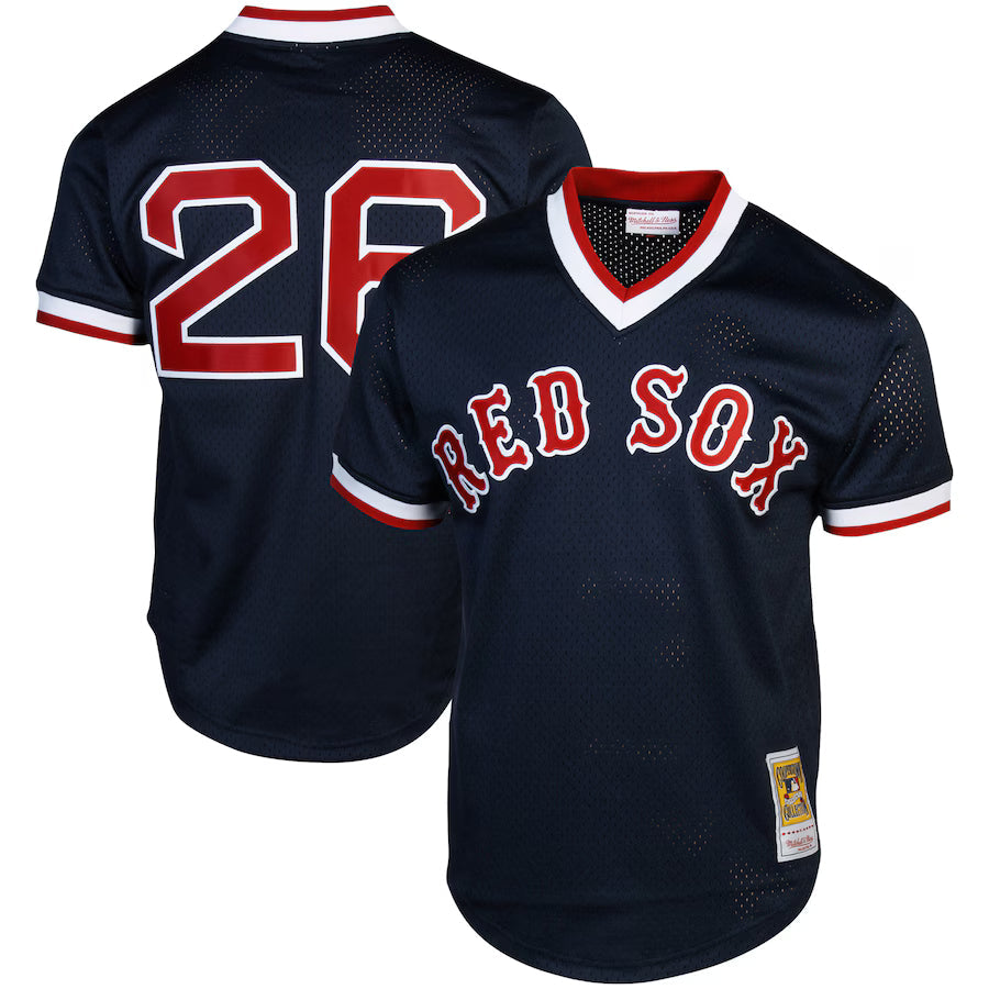 Mitchell &amp;amp; Ness Wade Boggs Boston Red Sox 1992 Authentic Cooperstown Collection Batting Practice Jersey - Navy Blue