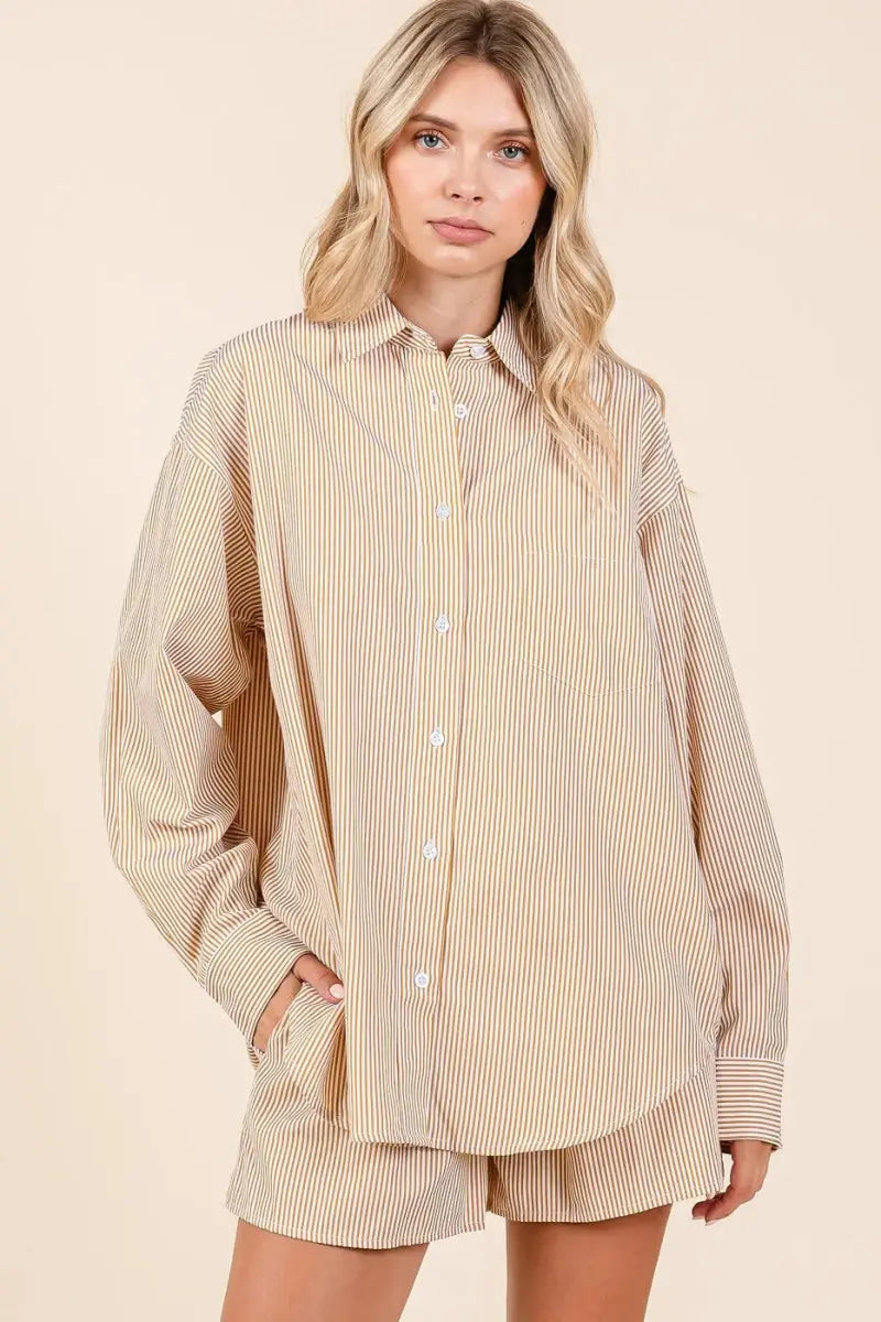 Trendsi Striped Set Women&amp;#39;s Casual Two Piece Set | Soft &amp;amp; Comfy