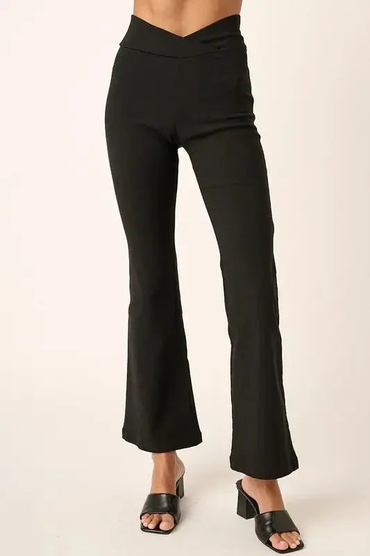 Trendsi V Waist Flare Pants Women&amp;#39;s Chic Style Bootcut Trousers Soft &amp;amp; Flattering