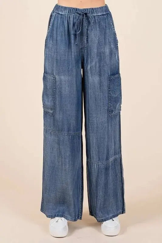 Trendsi Cargo Pants Women&amp;#39;s High Waist Wide Leg Streetwear Pants Comfy Fit