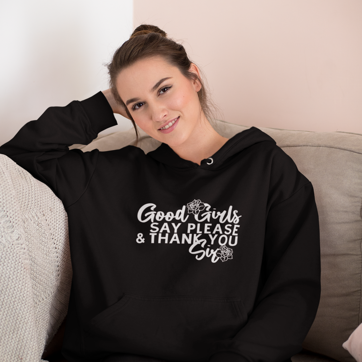 Good Girls Say Please &amp;amp; Thank You Sir Unisex Heavy Blend Hoodie Sweatshirt