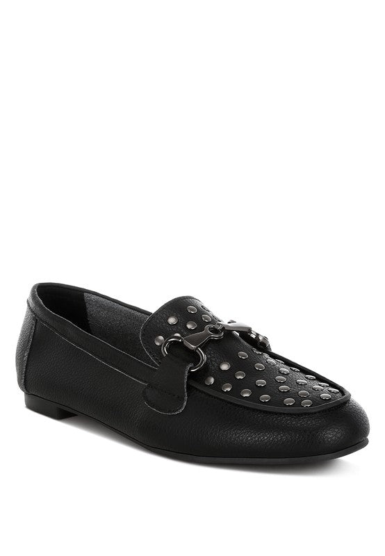 Rag Company Modaha Horsebit &amp;amp; Embellished Real Leather Women&amp;#39;s Loafers
