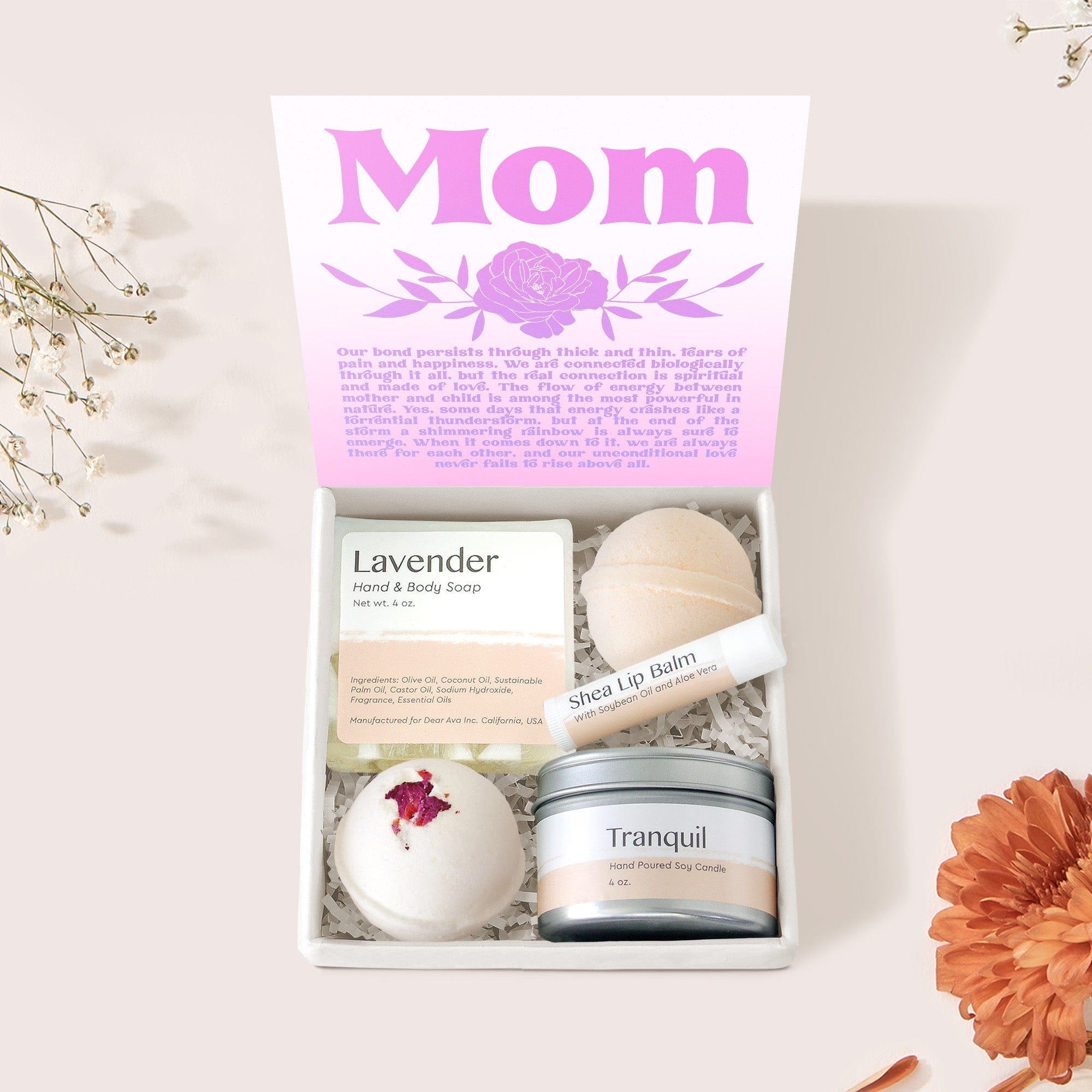 MOM DOUBLE CIRCLE NECKLACE GIFT BOX SET