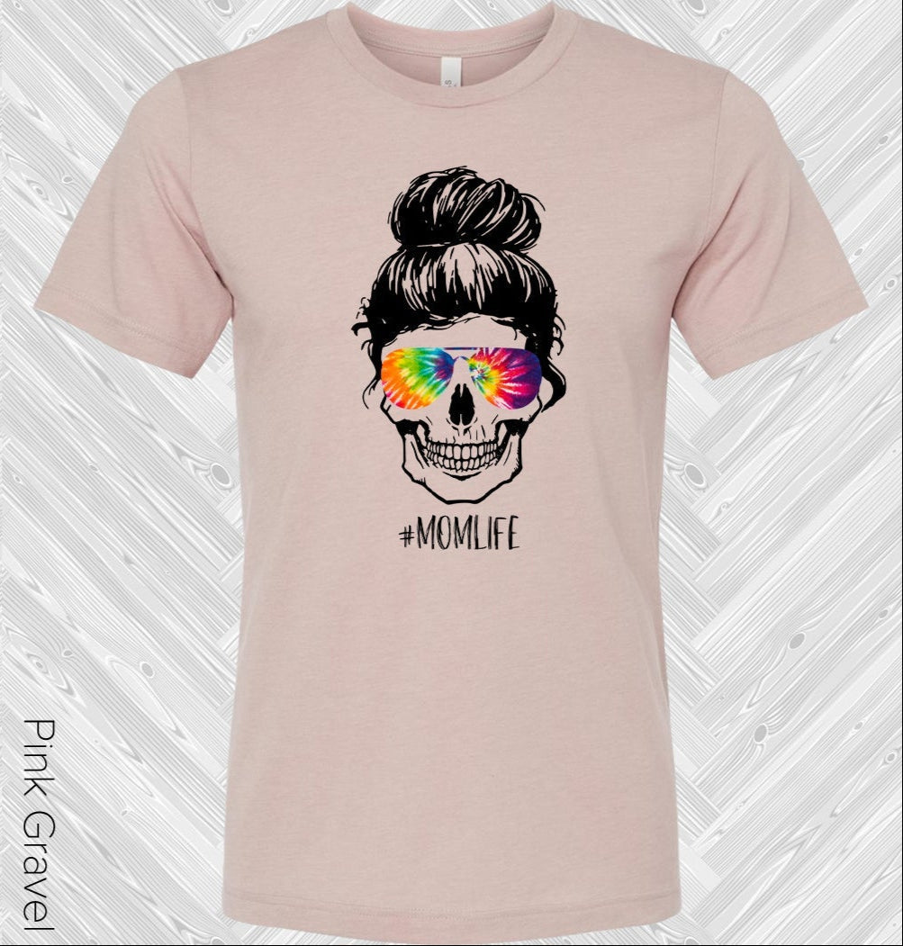 #momlife Tie-Dye Skull Graphic Tee