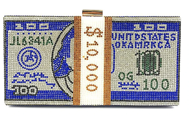 Bling Money Bag Clutch/Crossbody -Blue