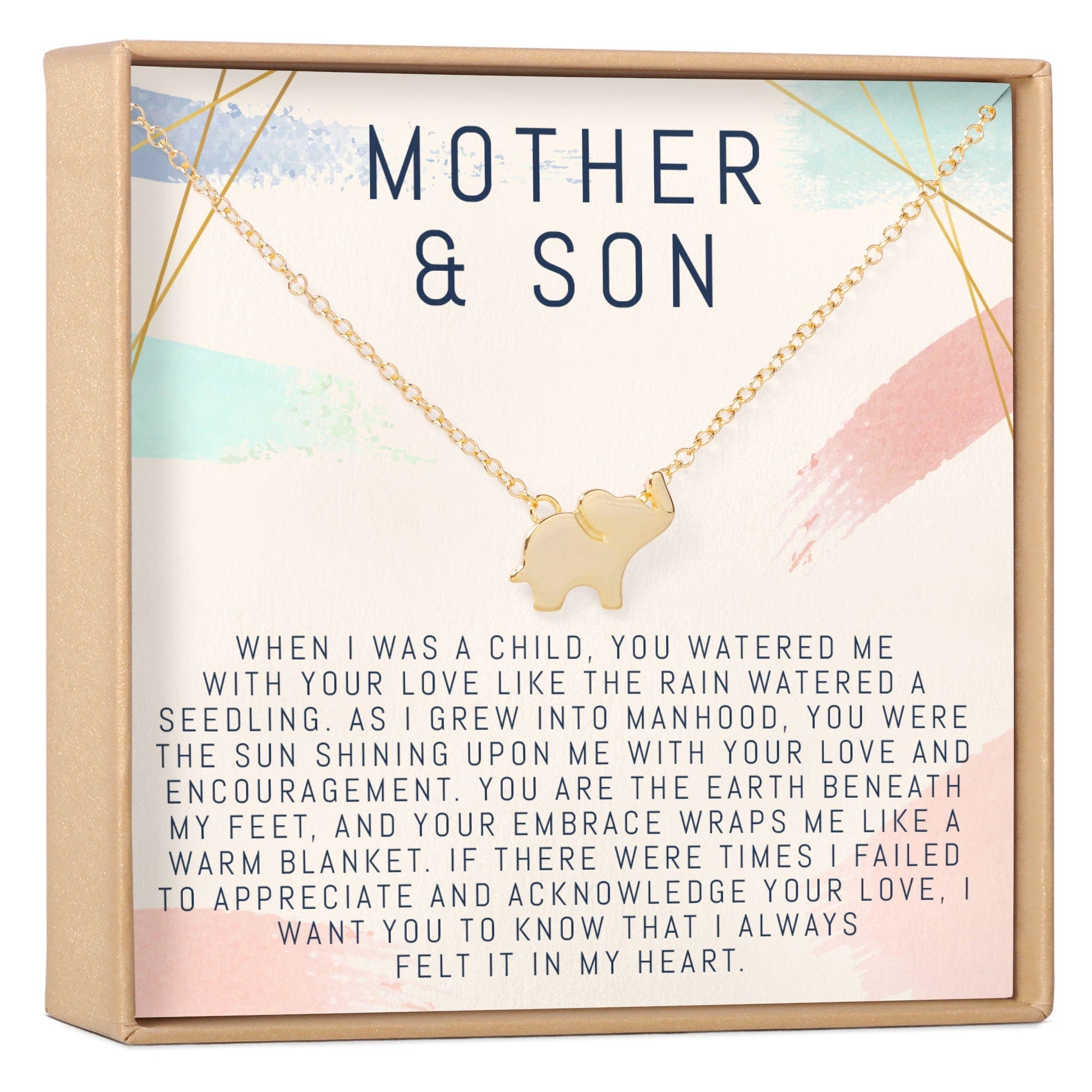 MOTHER AND SON ELEPHANT PENDANT NECKLACE