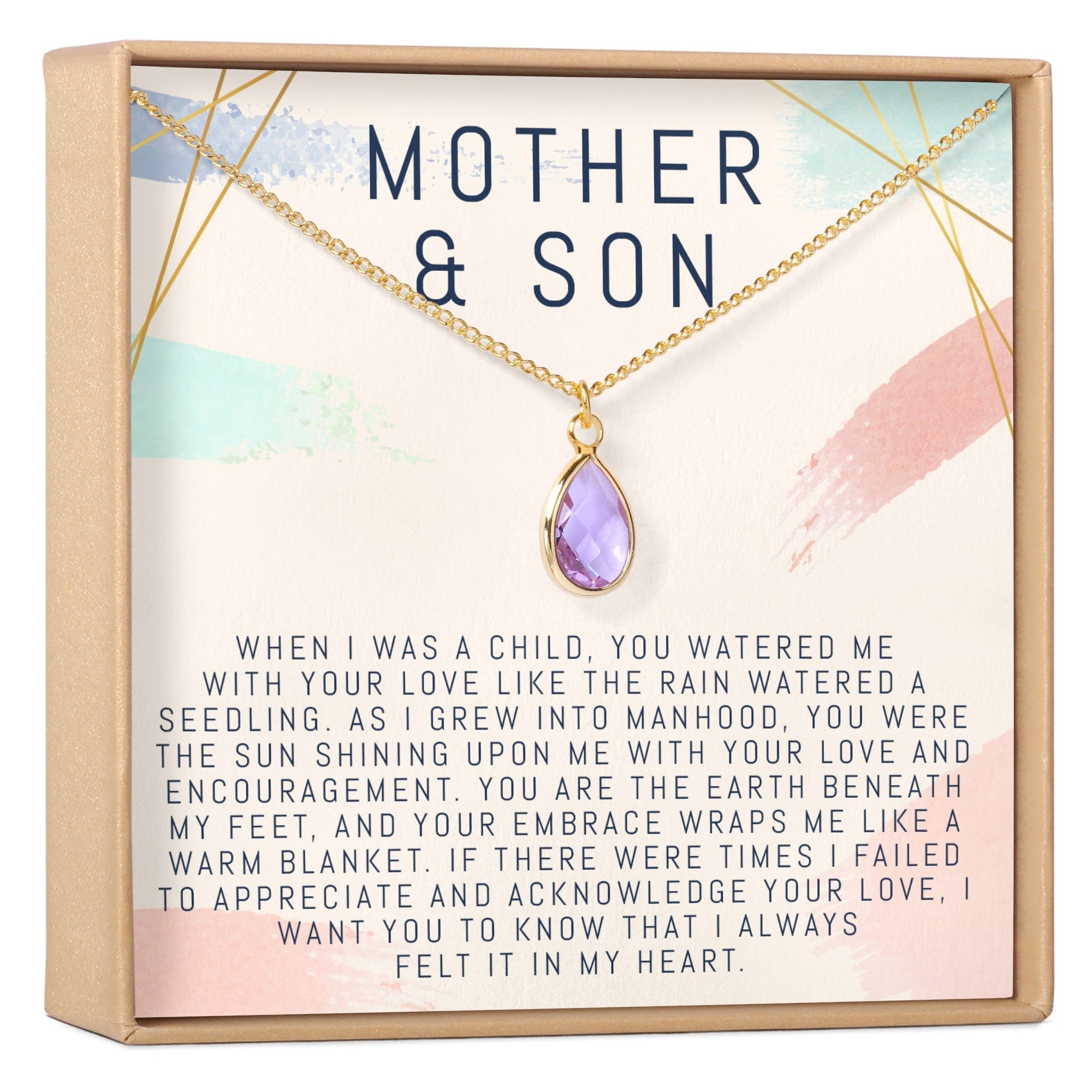 MOTHER AND SON GEMSTONE NECKLACE