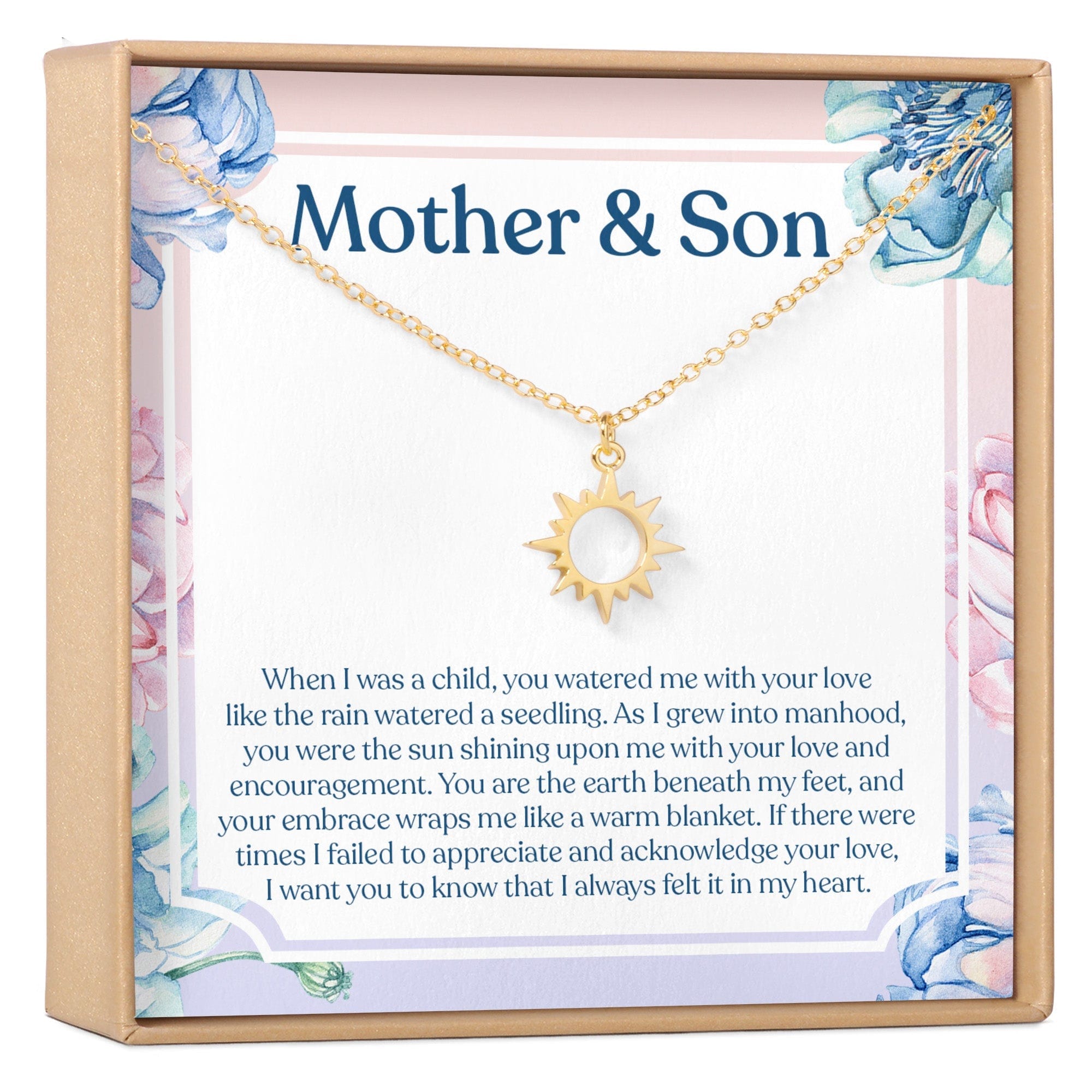 MOTHER AND SON SUN PENDANT NECKLACE