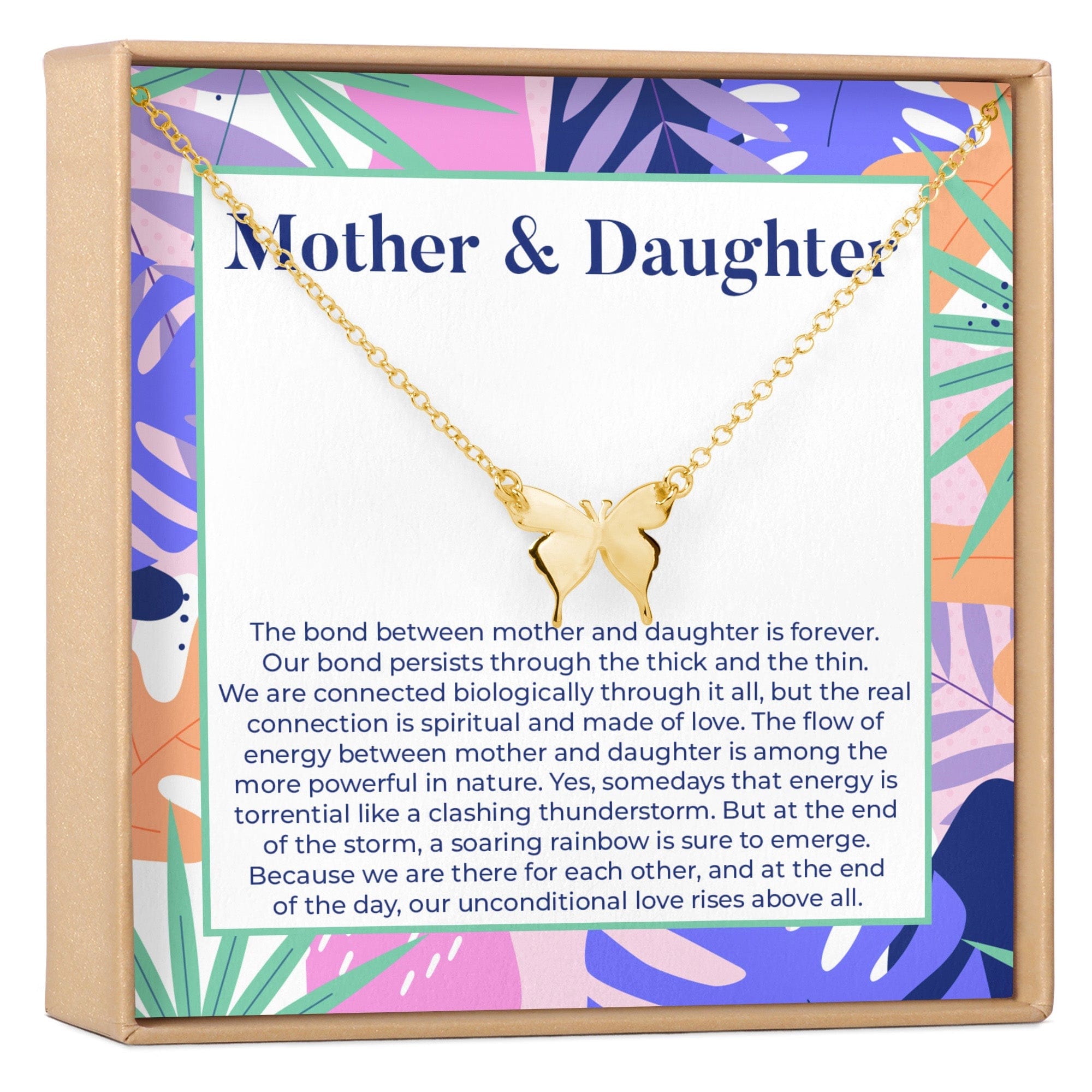 MOTHER &amp;amp; DAUGHTER BUTTERFLY PENDANT NECKLACE