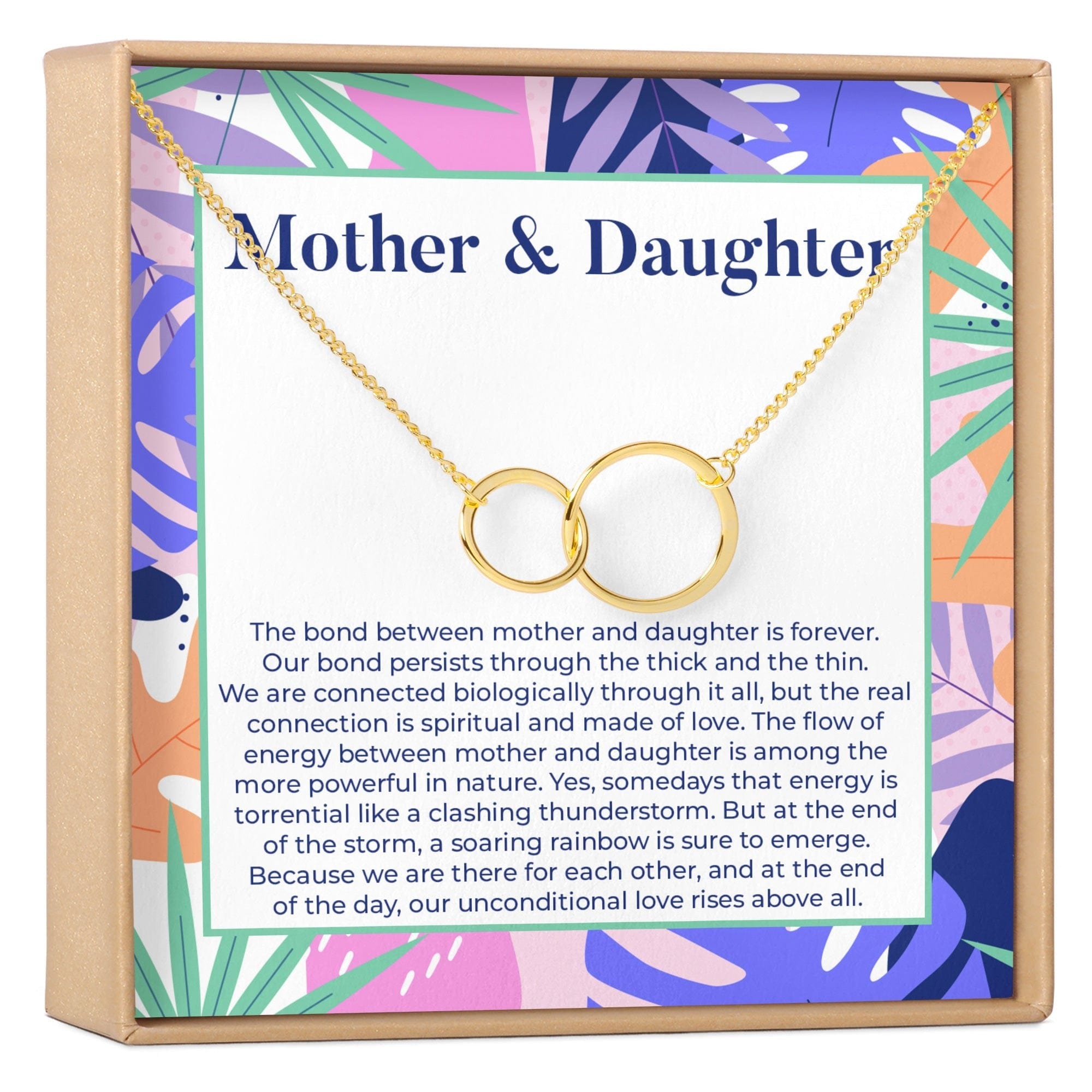MOTHER &amp;amp; DAUGHTER DOUBLE CIRCLES NECKLACE