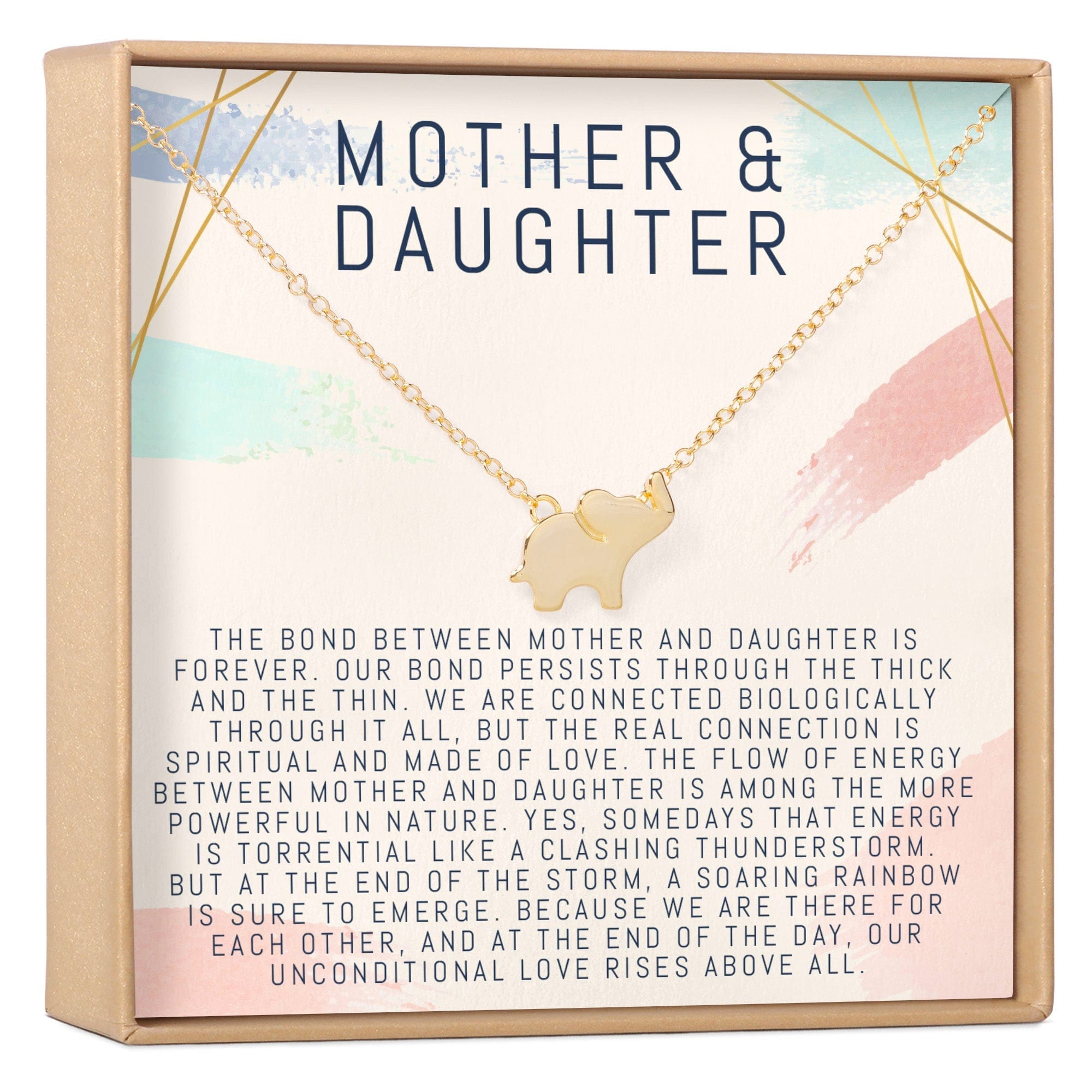 MOTHER &amp;amp; DAUGHTER ELEPHANT PENDANT NECKLACE