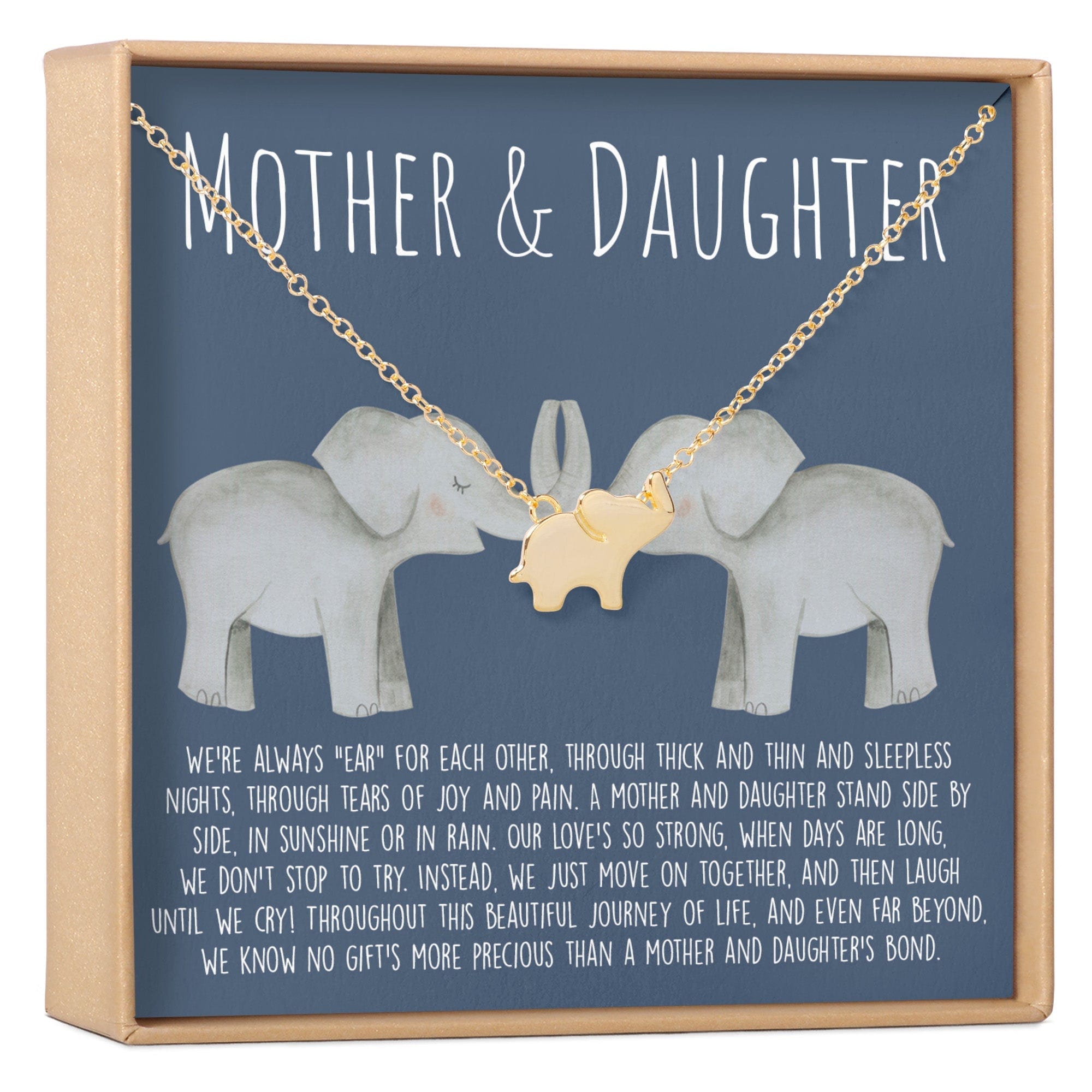 Mother &amp;amp; Daughter Elephant Pendant Necklace