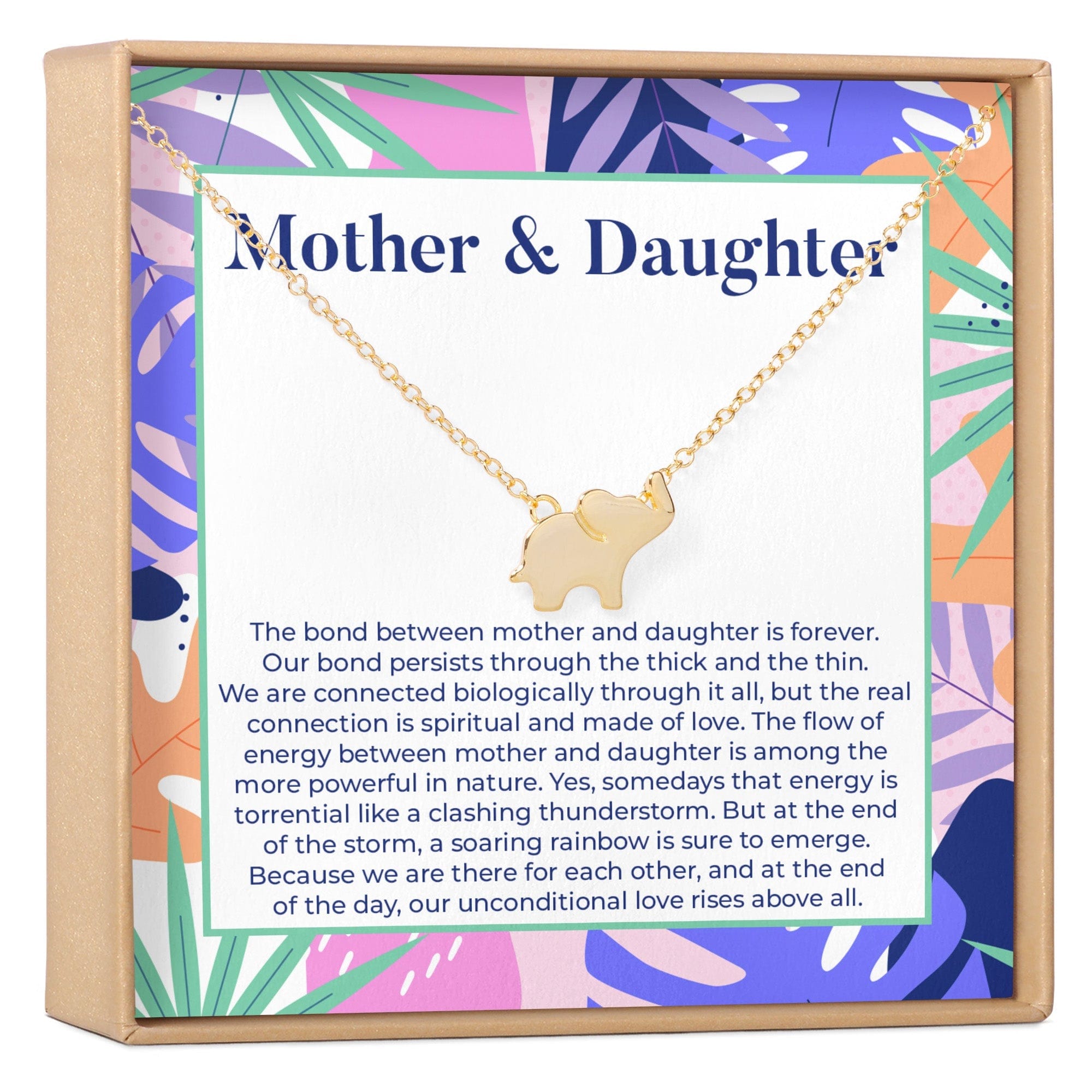 MOTHER &amp;amp; DAUGHTER ELEPHANT PENDANT NECKLACE