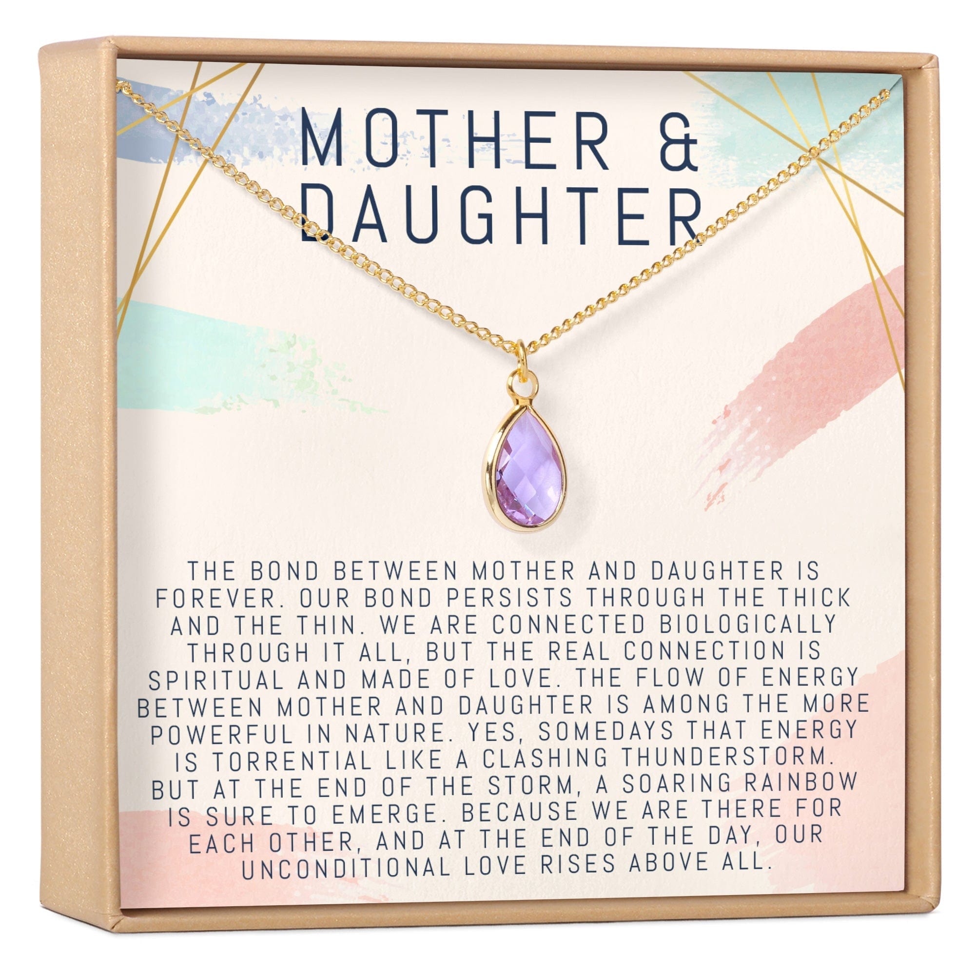 MOTHER &amp;amp; DAUGHTER GEMSTONE NECKLACE