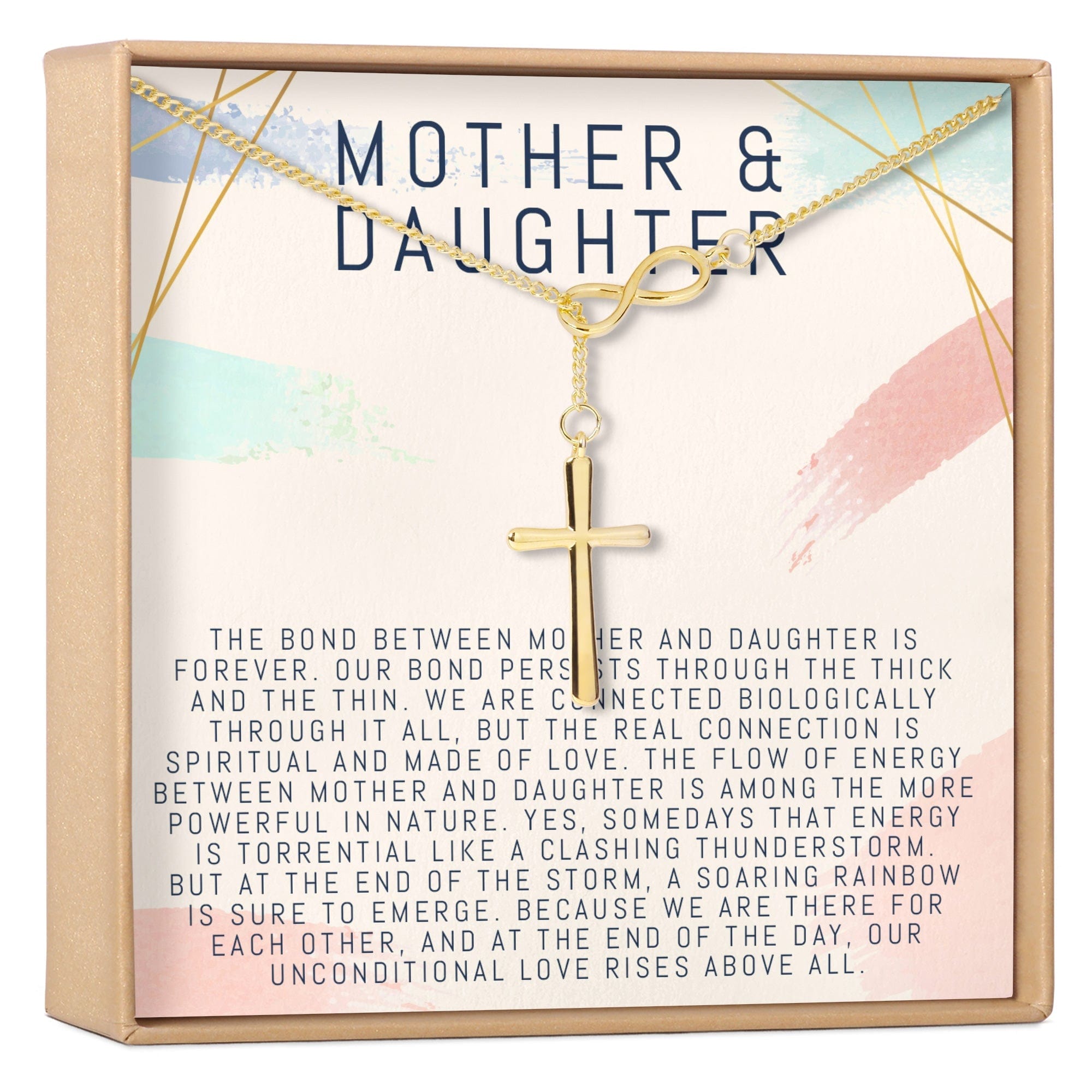 MOTHER &amp;amp; DAUGHTER INFINITY CROSS  NECKLACE