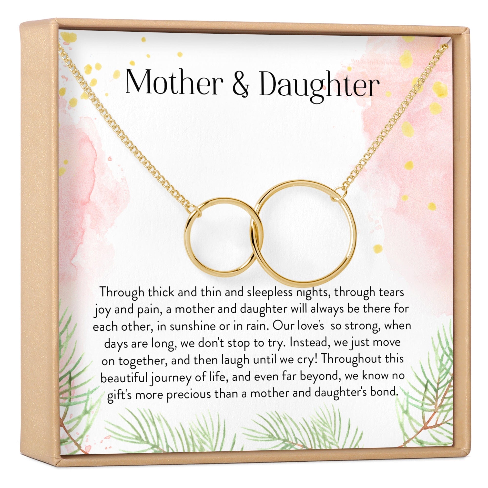 MOTHER &amp;amp; DAUGHTER INTERLOCKING CIRCLES NECKLACE