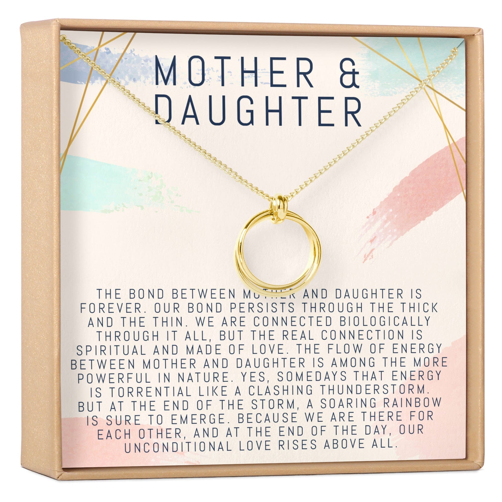 MOTHER &amp;amp; DAUGHTER LINKED CIRCLES NECKLACE