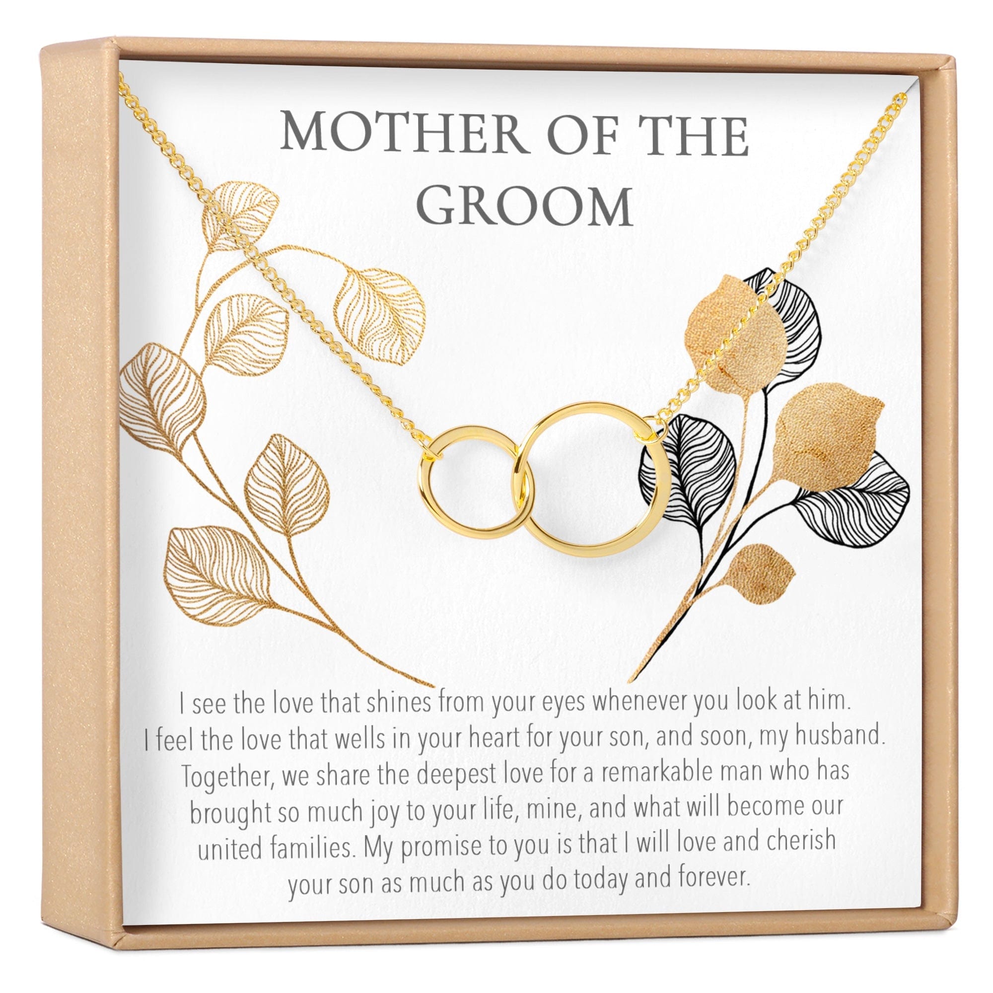 MOTHER OF THE GROOM DOUBLE CIRCLES NECKLACE