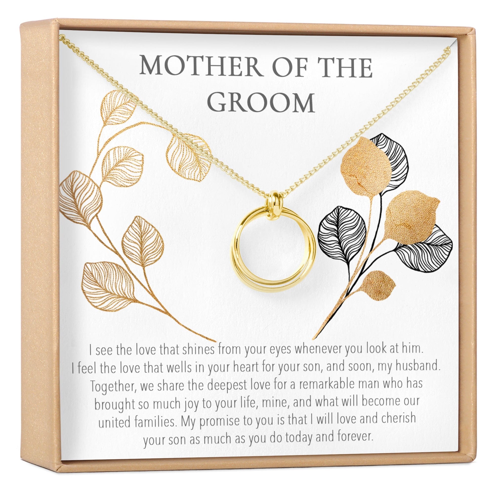 MOTHER OF THE GROOM LINKED CIRCLES NECKLACE