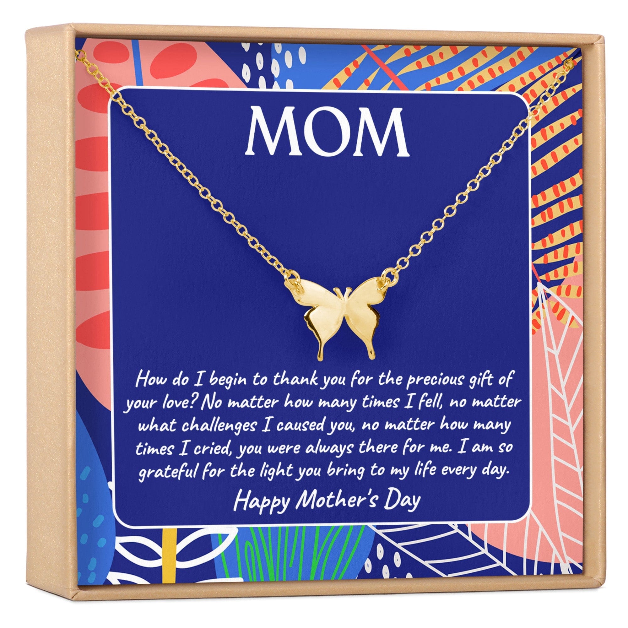 MOTHER&amp;#39;S DAY BUTTERFLY PENDANT NECKLACE