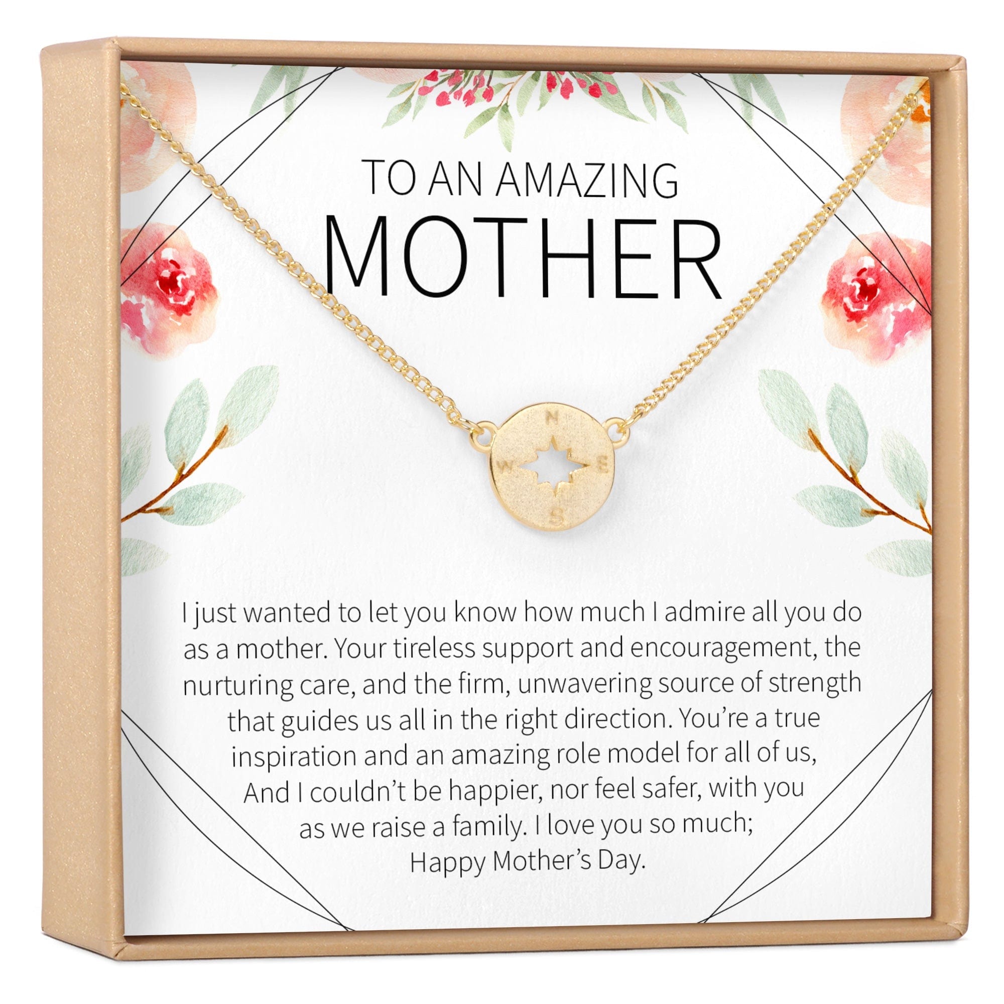 MOTHER&amp;#39;S DAY GIFT FROM HUSBAND COMPASS NECKLACE
