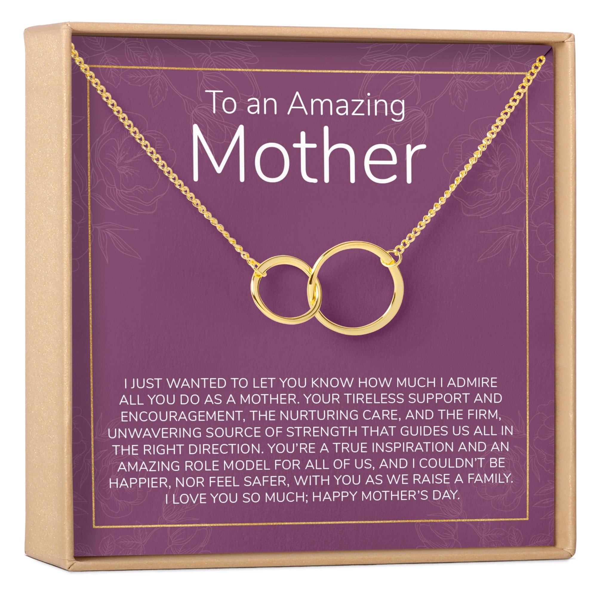 MOTHER&amp;#39;S DAY GIFT FROM HUSBAND DOUBLE CIRCLES NECKLACE