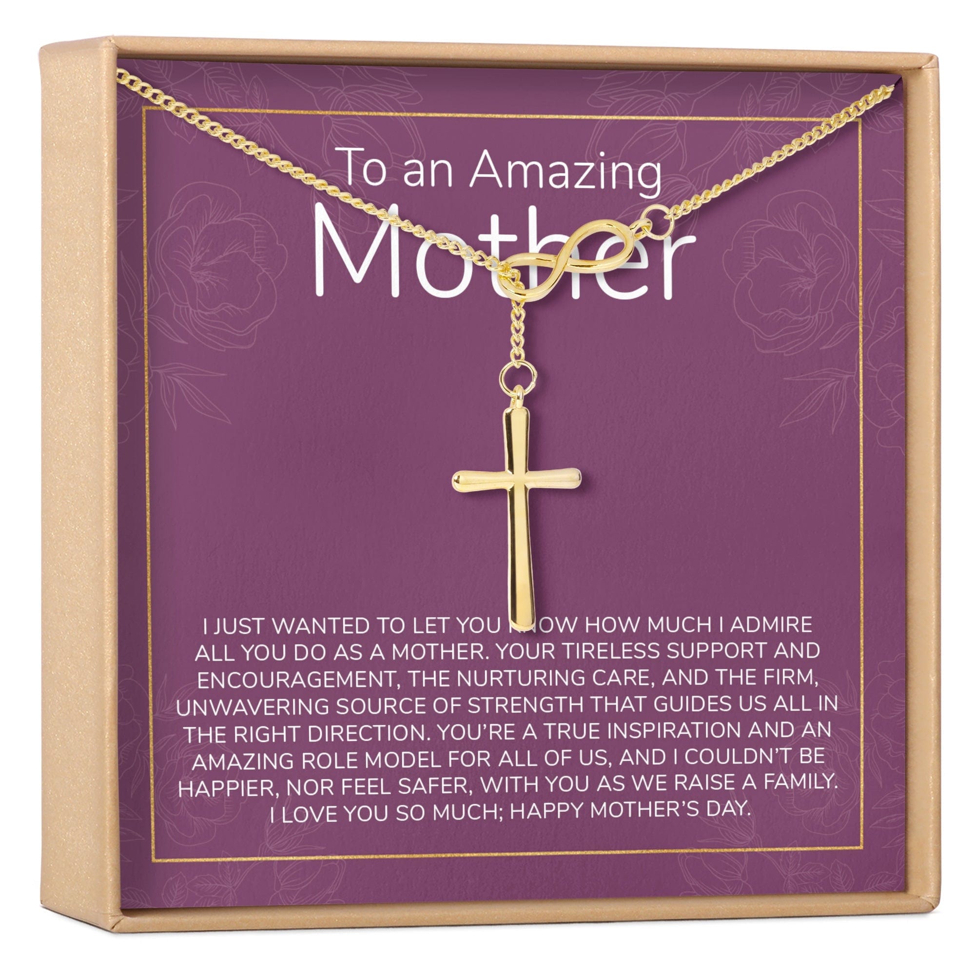 MOTHER&amp;#39;S DAY GIFT FROM HUSBAND INFINITY CROSS NECKLACE