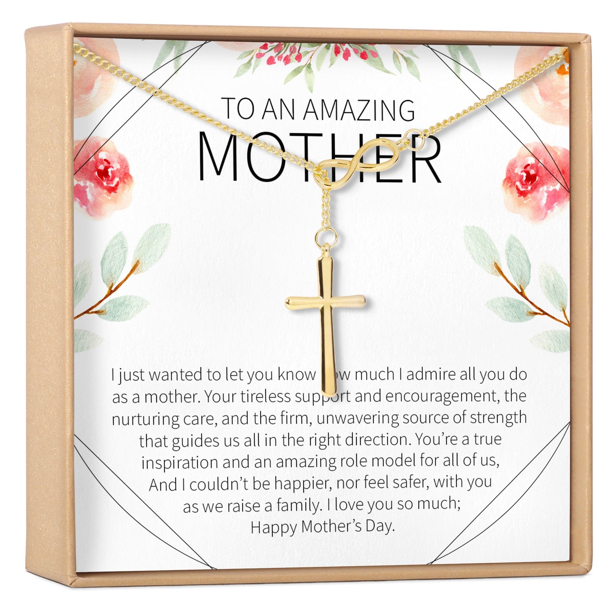 MOTHER&amp;#39;S DAY GIFT FROM HUSBAND INFINITY CROSS NECKLACE