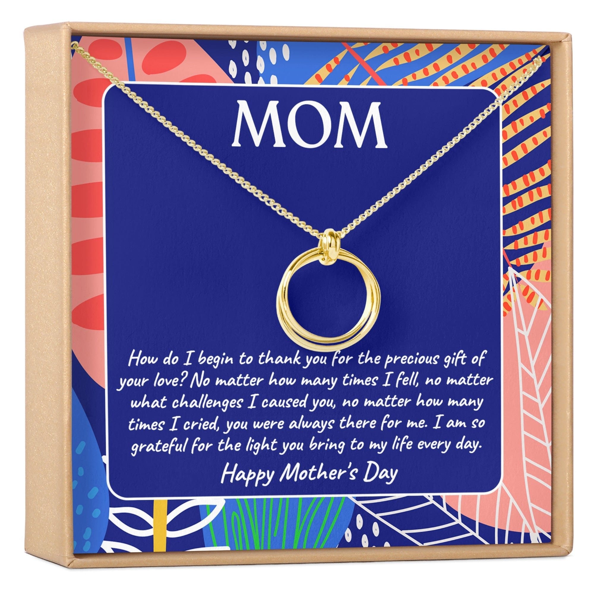 MOTHER&amp;#39;S DAY LINKED CIRCLES NECKLACE