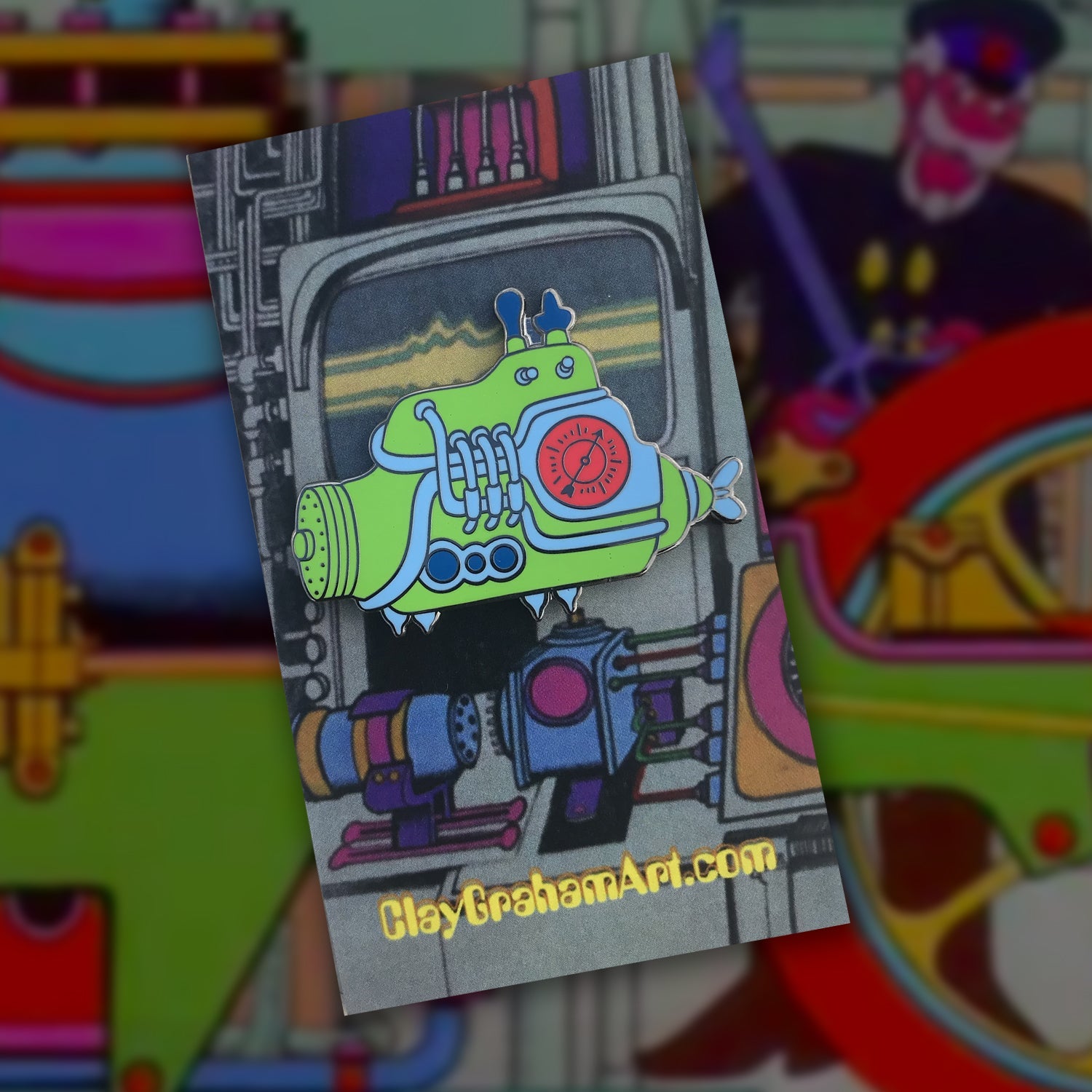 Sub-par Motor 1.75&amp;quot; Hard Enamel Pin