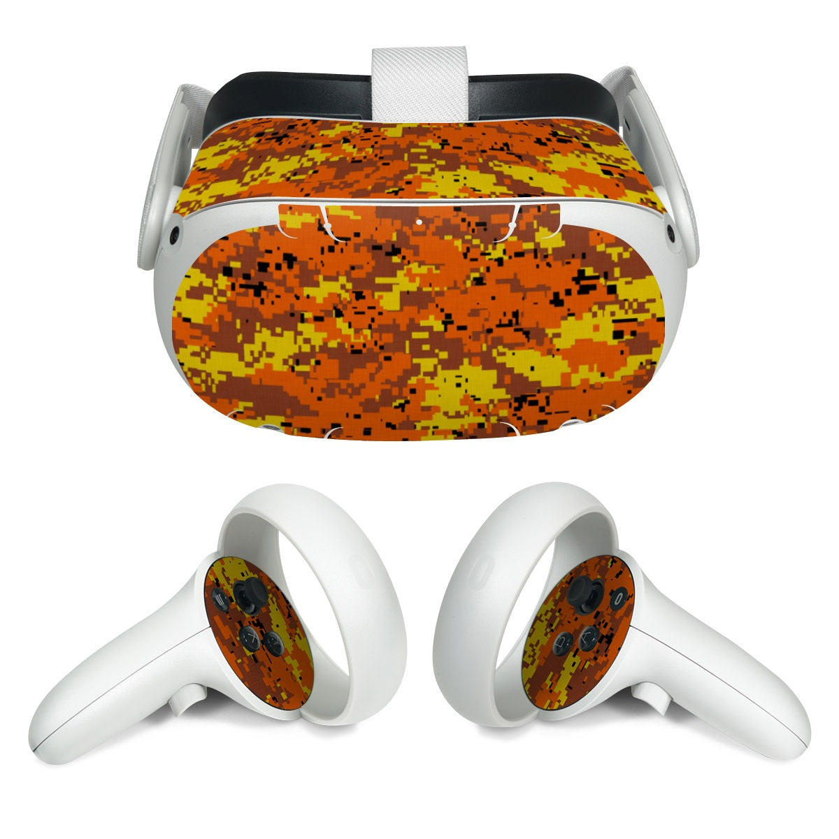 Digital Orange Camo - Meta Quest 2 Skin