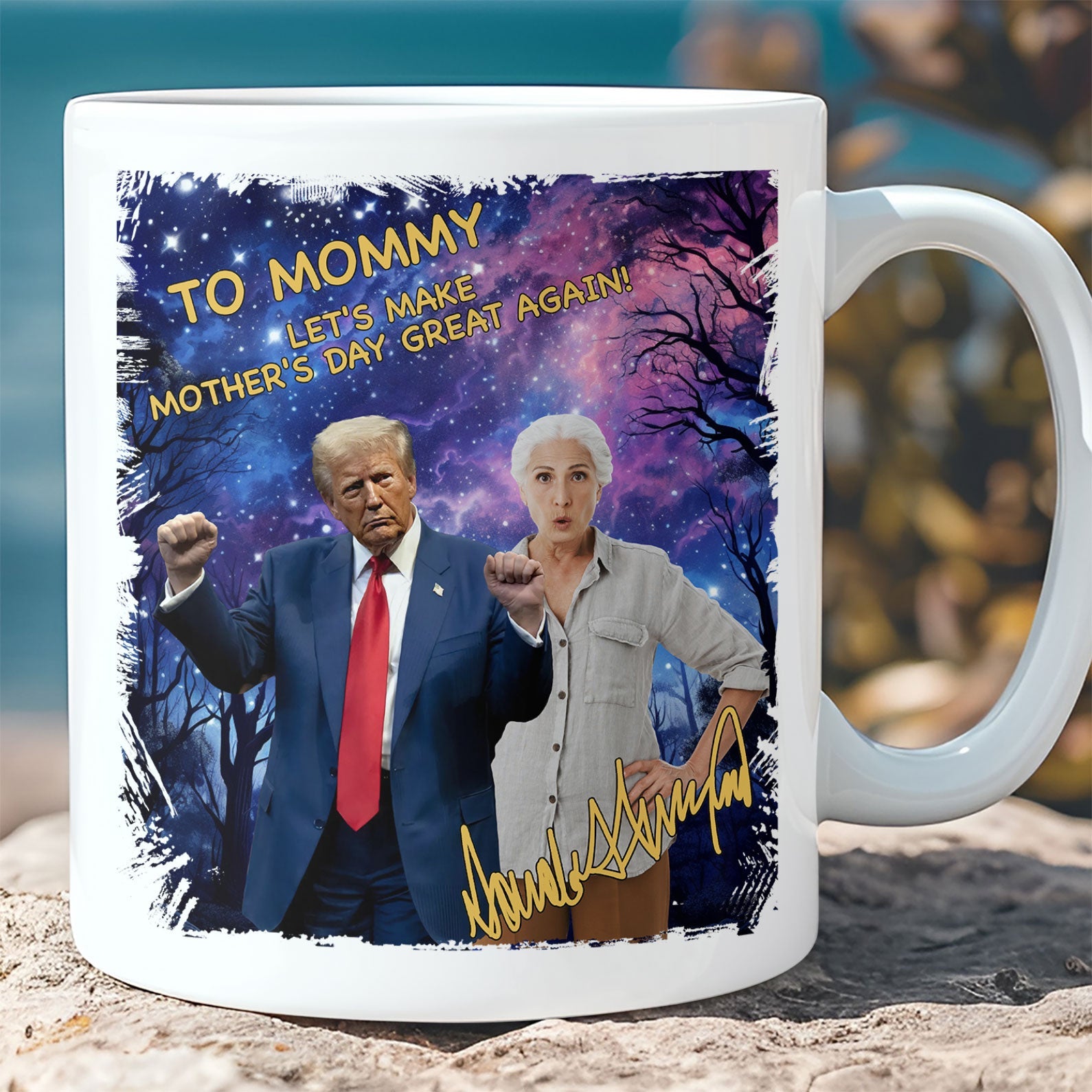 My Mom With Donald Trump Custom Photo Mug, Mother&amp;#39;s Day Mug, Mother&amp;#39;s Day Gifts, Gift For Mom, Trump 2025 682049 - GOP